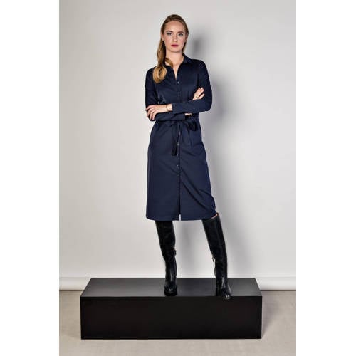 TQ-Amsterdam blousejurk Claudia van travelstof donkerblauw afbeelding