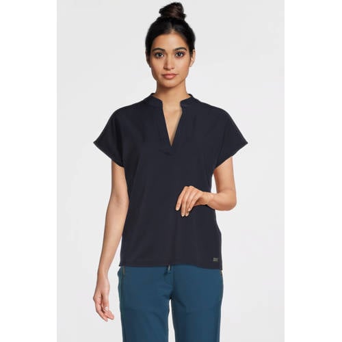 TQ-Amsterdam blousetop Stella van travelstof donkerblauw afbeelding