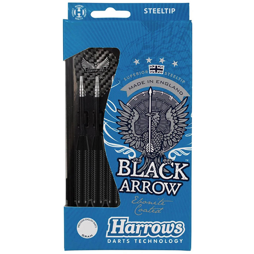 Harrows  Black Arrow steeltip dartpijlen (24 gram)