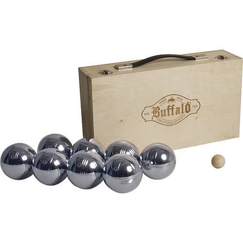 Buffalo Jeu de Boules set metaal (8st.) in houten doos afbeelding