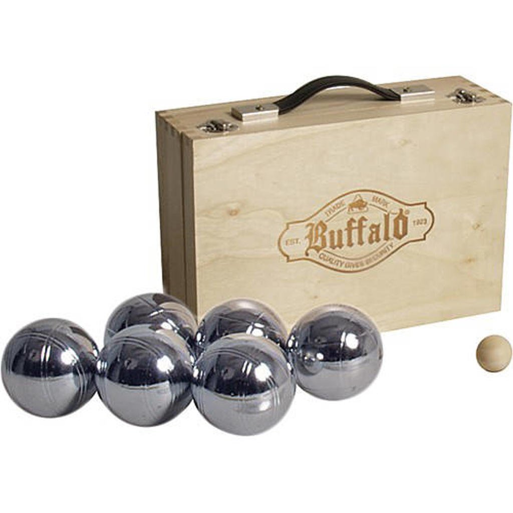 Buffalo  Jeu de Boules set metaal (6st.) in houten doos