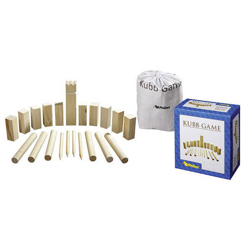 Philos Dennenhouten Kubb spel original afbeelding