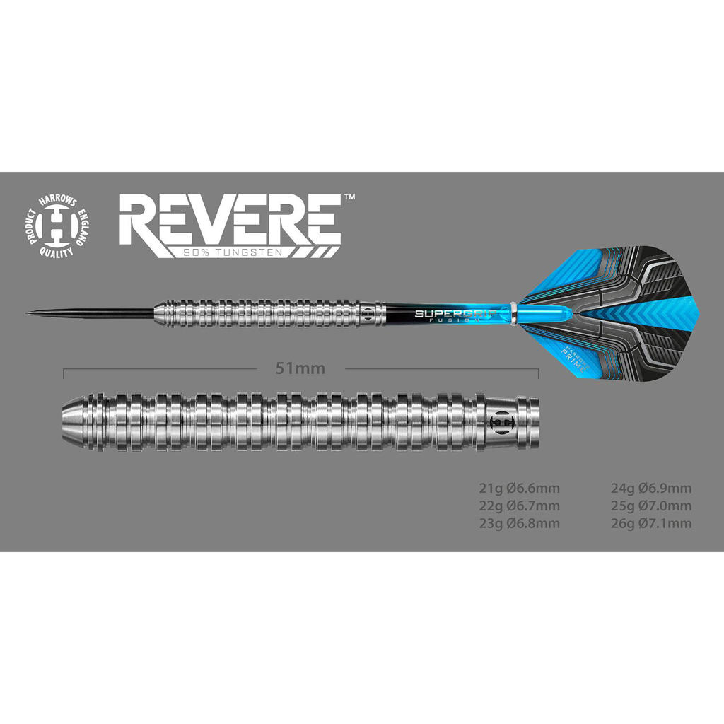 Harrows Revere 90 Tungsten steeltip dartpijlen (23 gram) wehkamp