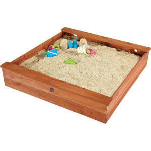 Houten zandbak 113x113x23cm