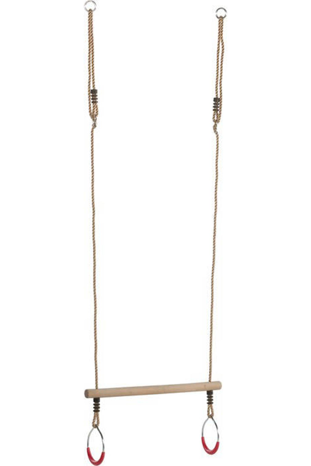KBT Houten ringtrapeze met metalen ringen (rood)
