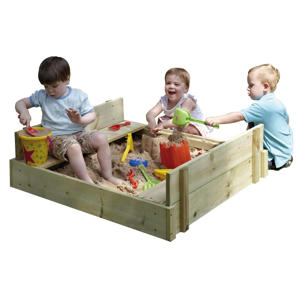 Play Houten zandbak 100x90x27cm