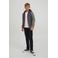 JACK & JONES JUNIOR gewatteerde jas JJEMULTI grijs/grijs melange