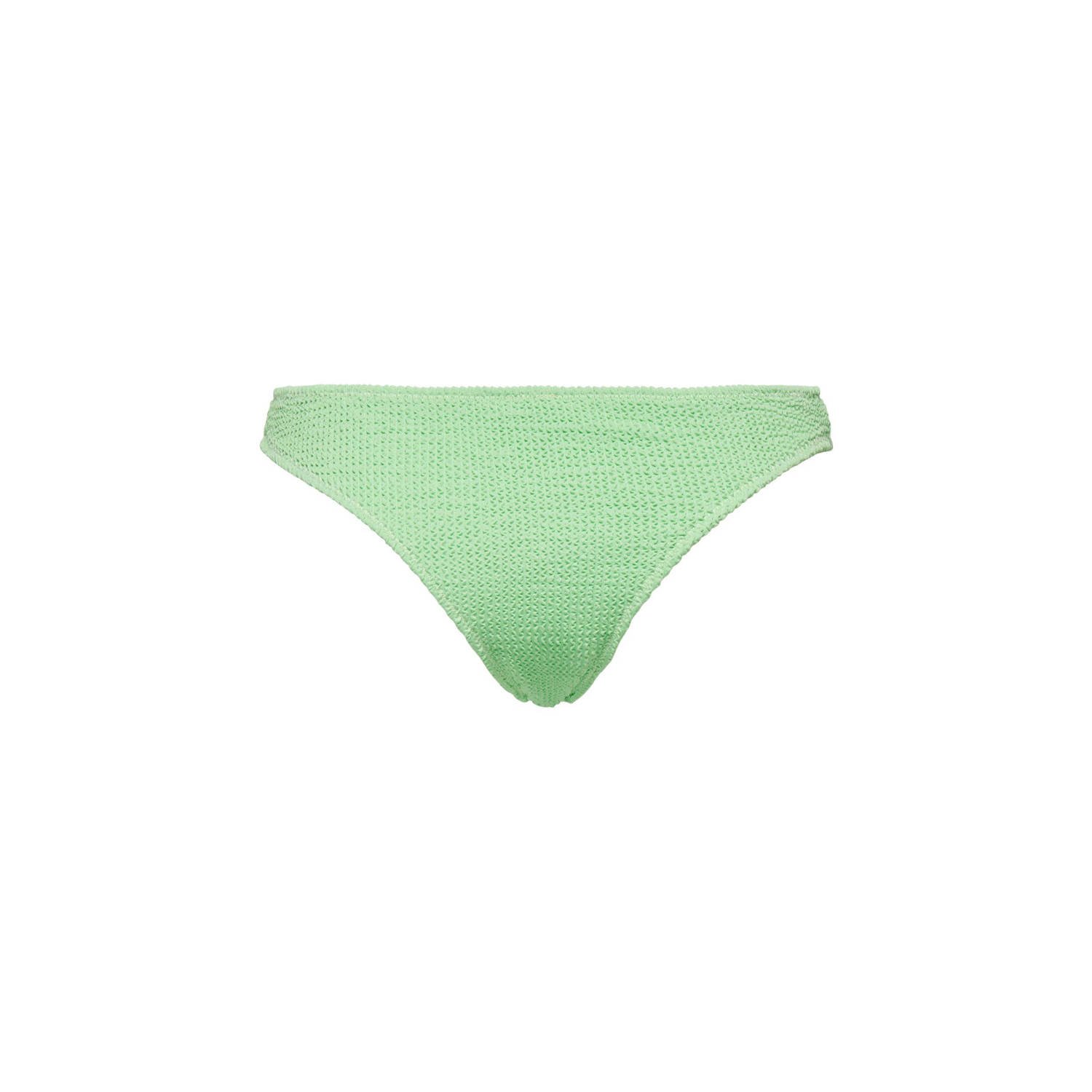 ONLY bikinibroekje ONLAMANDA met textuur groen