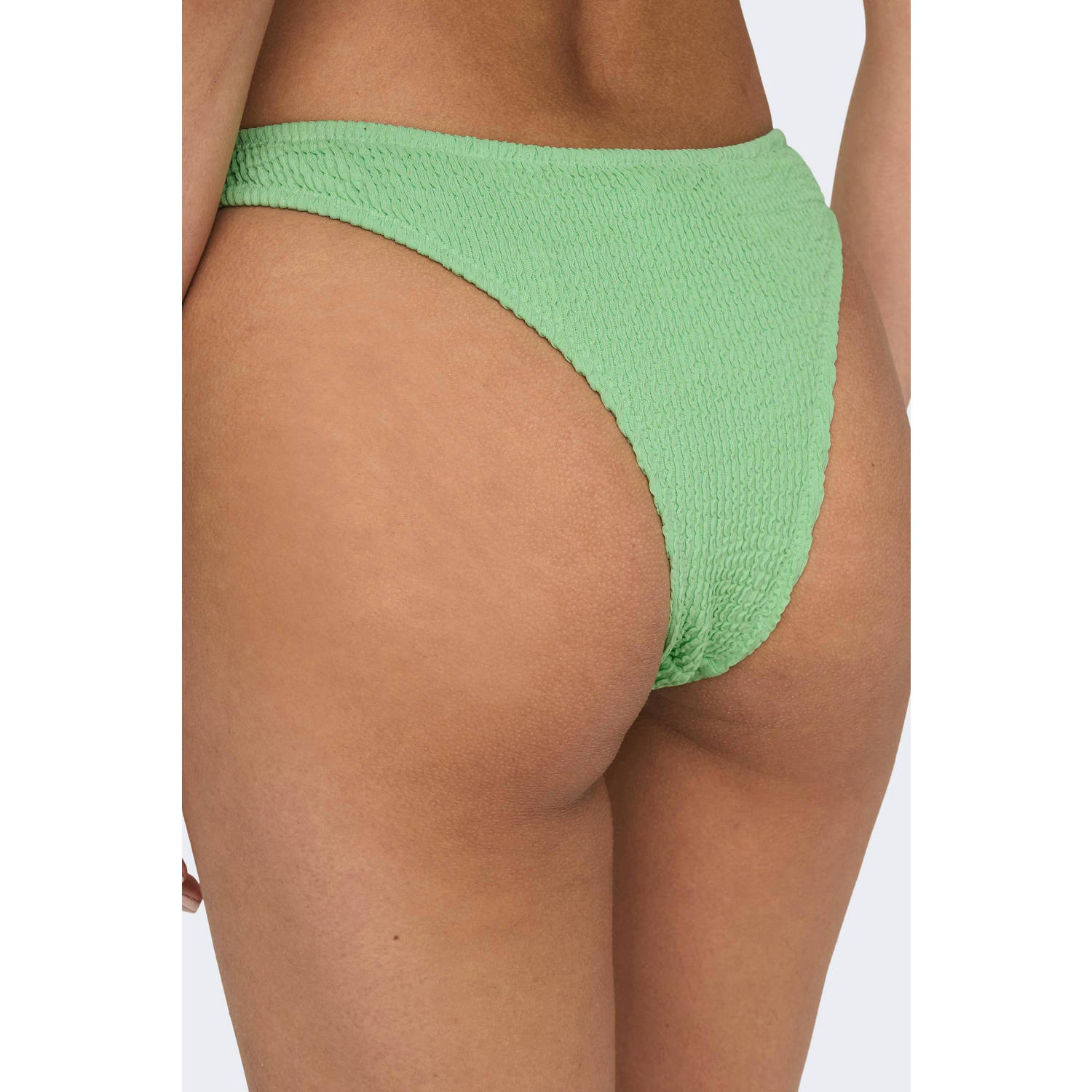 ONLY bikinibroekje ONLAMANDA met textuur groen