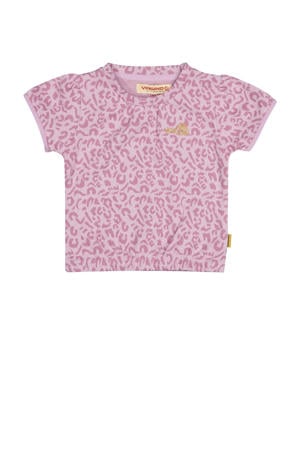 T-shirt NINNEKE met panterprint lila