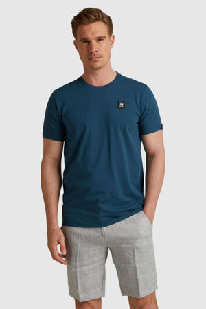 regular fit T-shirt met logo blauw