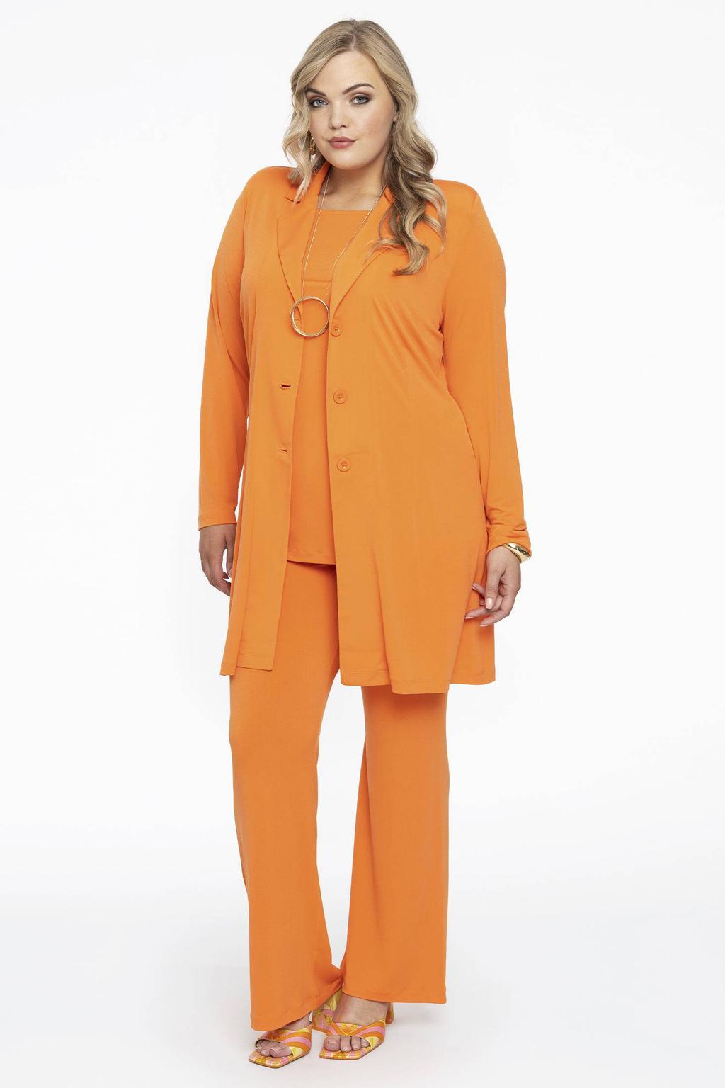 YOEK blazer van travelstof DOLCE oranje