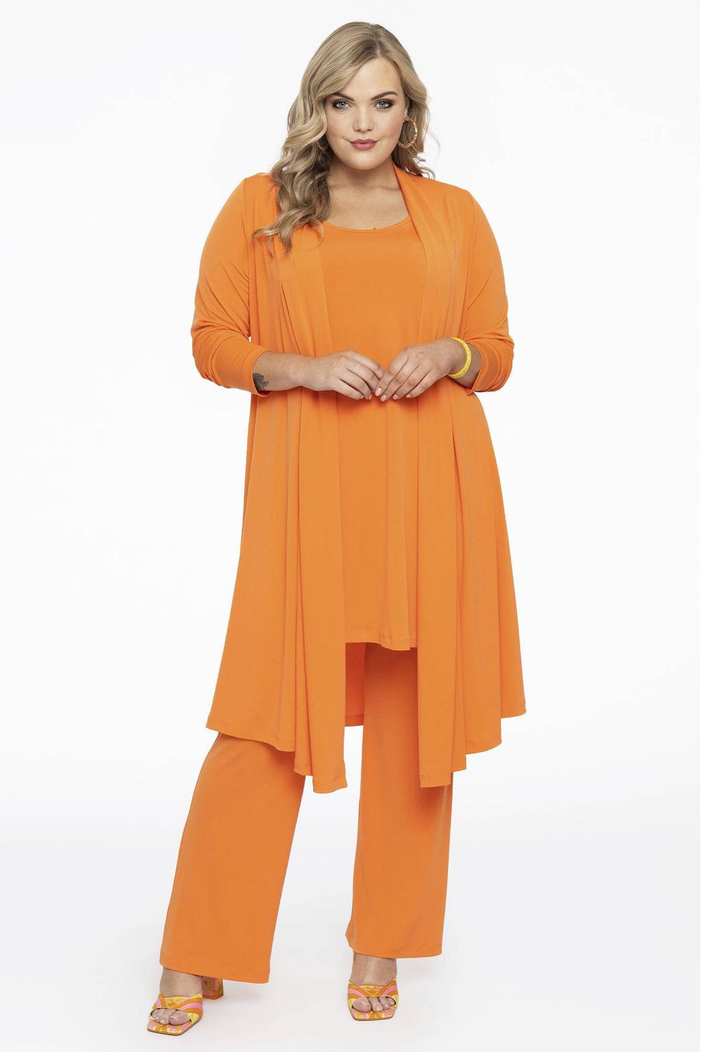 YOEK vest van travelstof DOLCE oranje