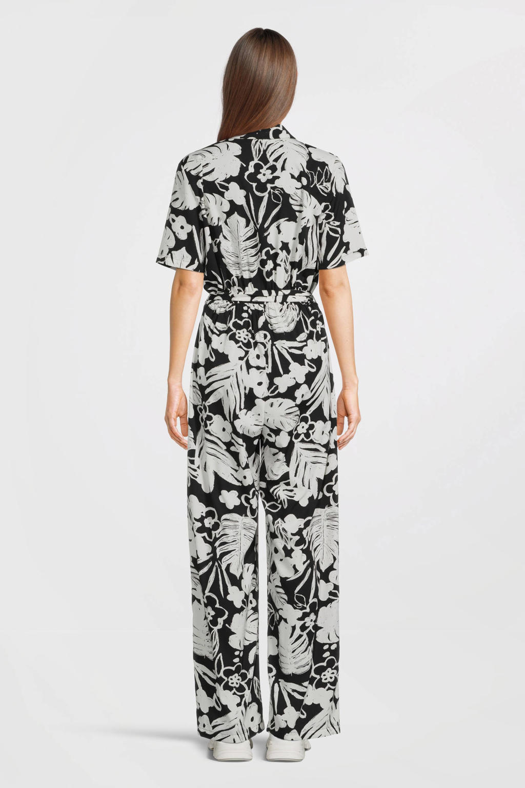 VERO MODA gebloemde jumpsuit VMJENNY zwart/wit wehkamp