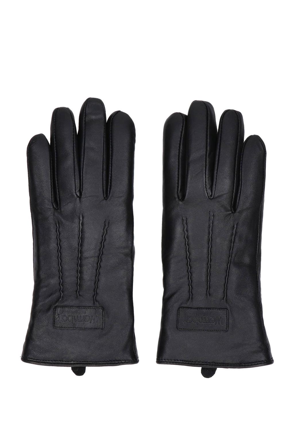 Warmbat Australia leren handschoenen zwart