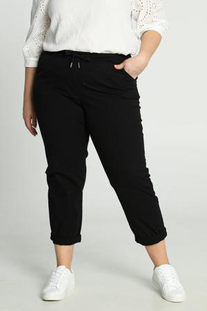 cropped slim fit broek zwart