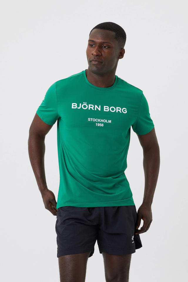 Zijn bekend wandelen Decoratie Björn Borg sport T-shirt groen | wehkamp