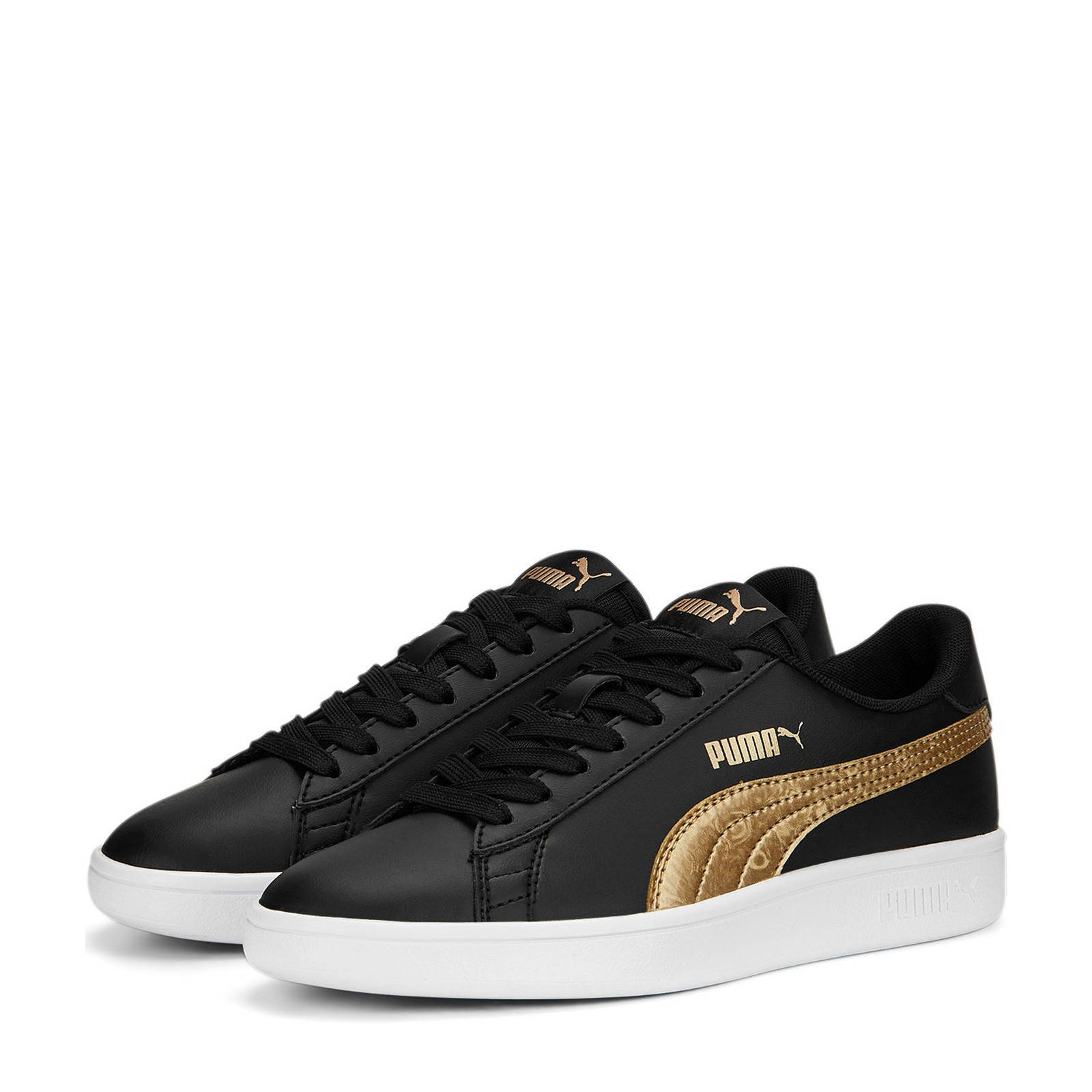 Puma sneakers zwart online goud