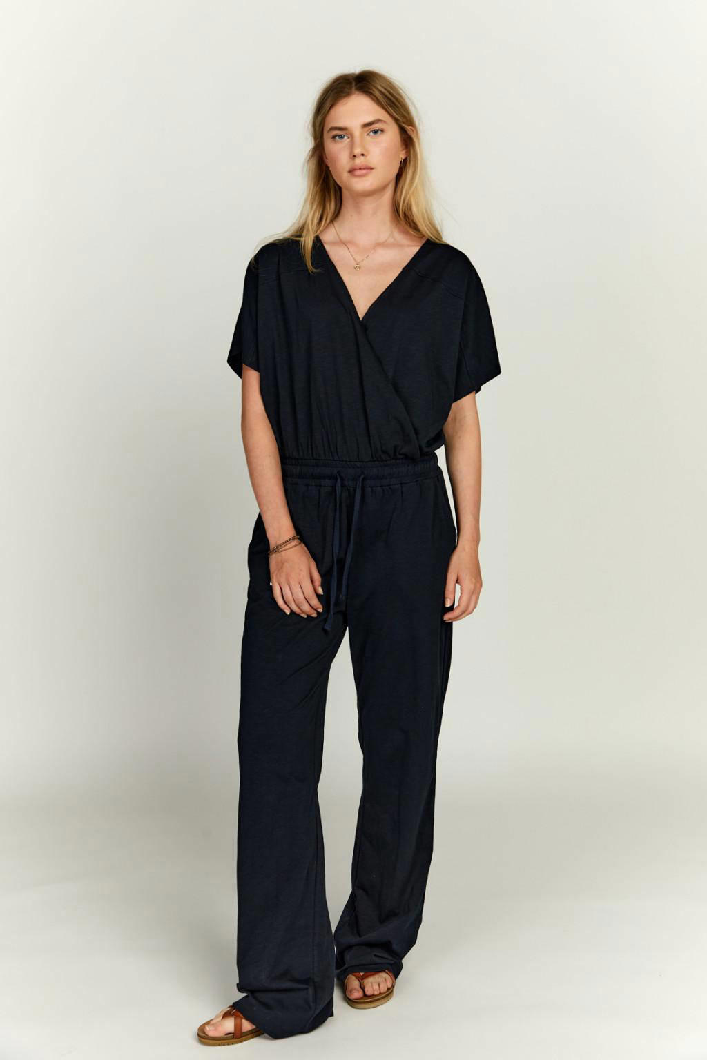 Moscow jumpsuit Kaluwa donkerblauw wehkamp