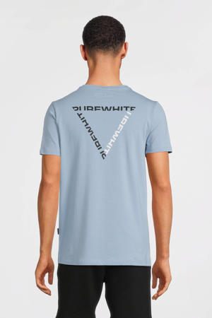 T-shirt met backprint mid blue