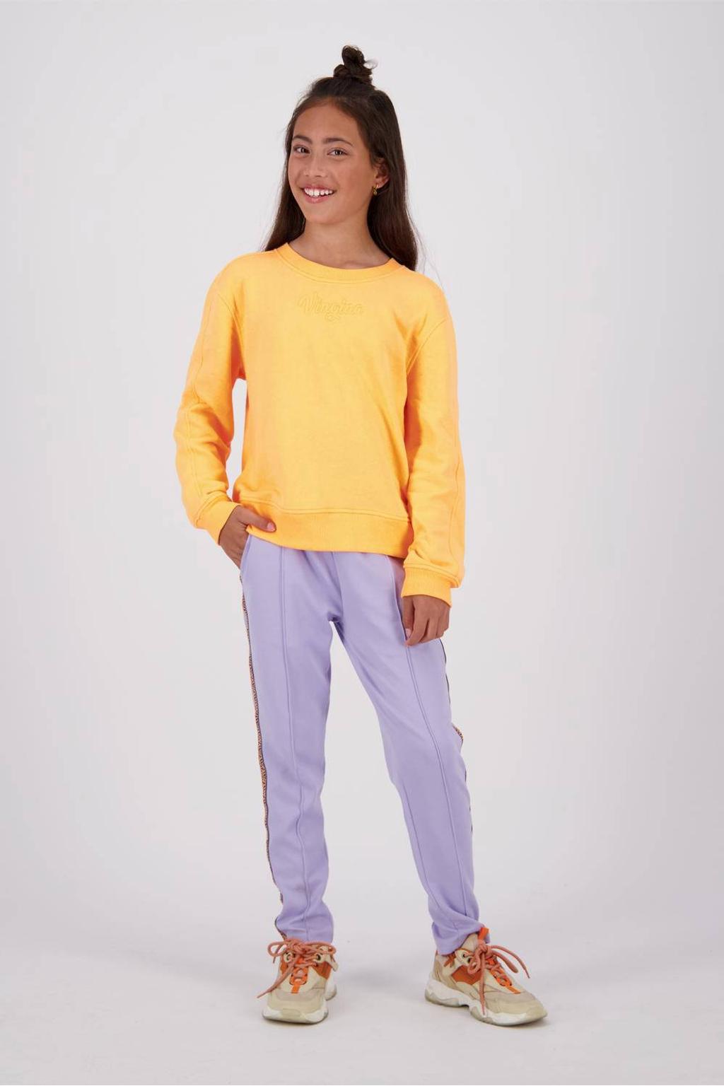 Vingino sweater NEMMA met tekst oranje