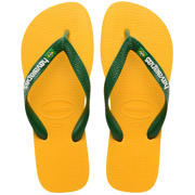 thumbnail: Geel en groene jongens Havaianas Brasil Logo teenslippers van rubber 