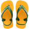 Havaianas teenslippers met hielbandje geel/groen