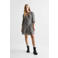 Mango Kids jurk met all over print zwart/wit