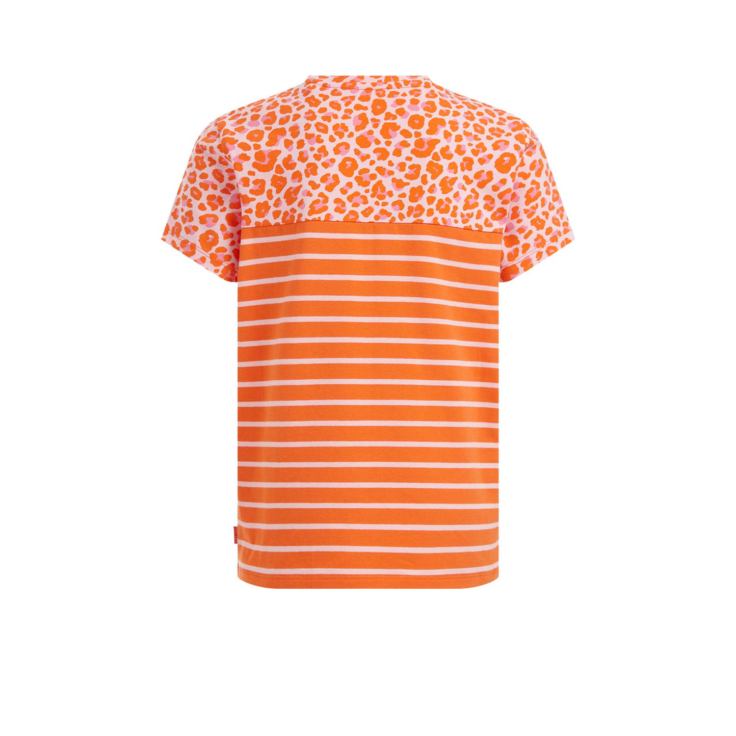 WE Fashion gestreept T-shirt oranje