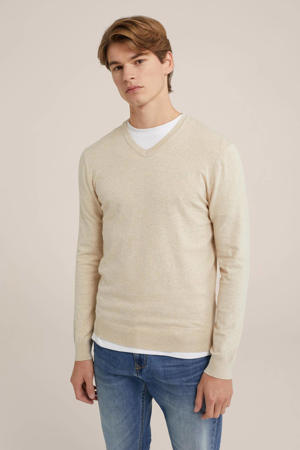 gemêleerde trui soft beige
