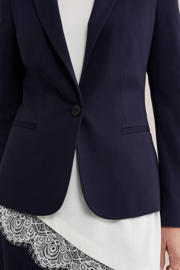 thumbnail: WE Fashion jersey getailleerde blazer Liz donkerblauw
