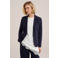 WE Fashion jersey getailleerde blazer Liz donkerblauw