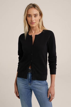 vest met textuur zwart