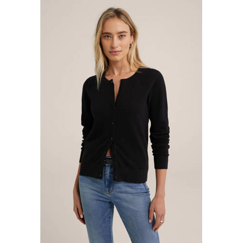 WE Fashion vest met textuur zwart afbeelding