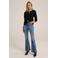 WE Fashion vest met textuur zwart