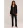 WE Fashion jersey getailleerde blazer Liz zwart