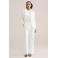 WE Fashion jersey getailleerde blazer Liz wit