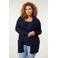Miss Etam Plus fijngebreid vest Senna donkerblauw