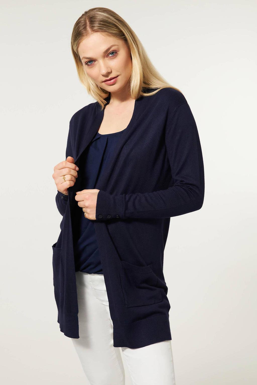 Miss Etam Regulier vest Senna donkerblauw