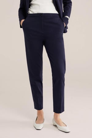 slim fit pantalon donkerblauw