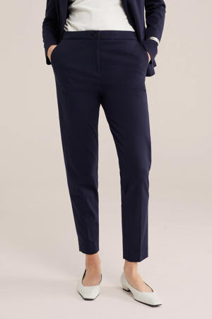 slim fit pantalon donkerblauw