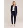 WE Fashion slim fit pantalon donkerblauw