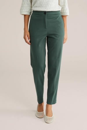 slim fit pantalon olijfgroen