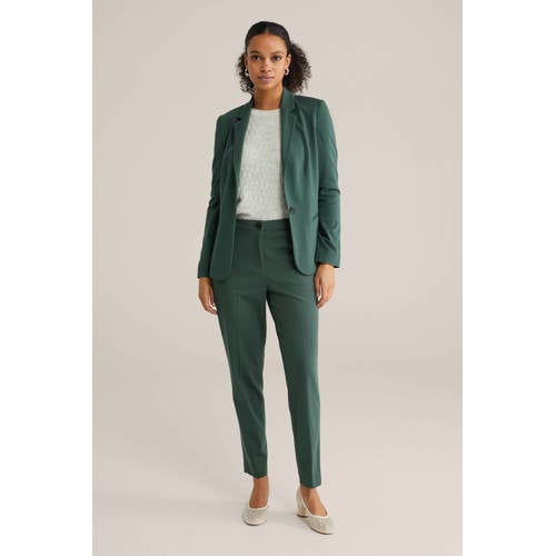 WE Fashion slim fit pantalon olijfgroen afbeelding