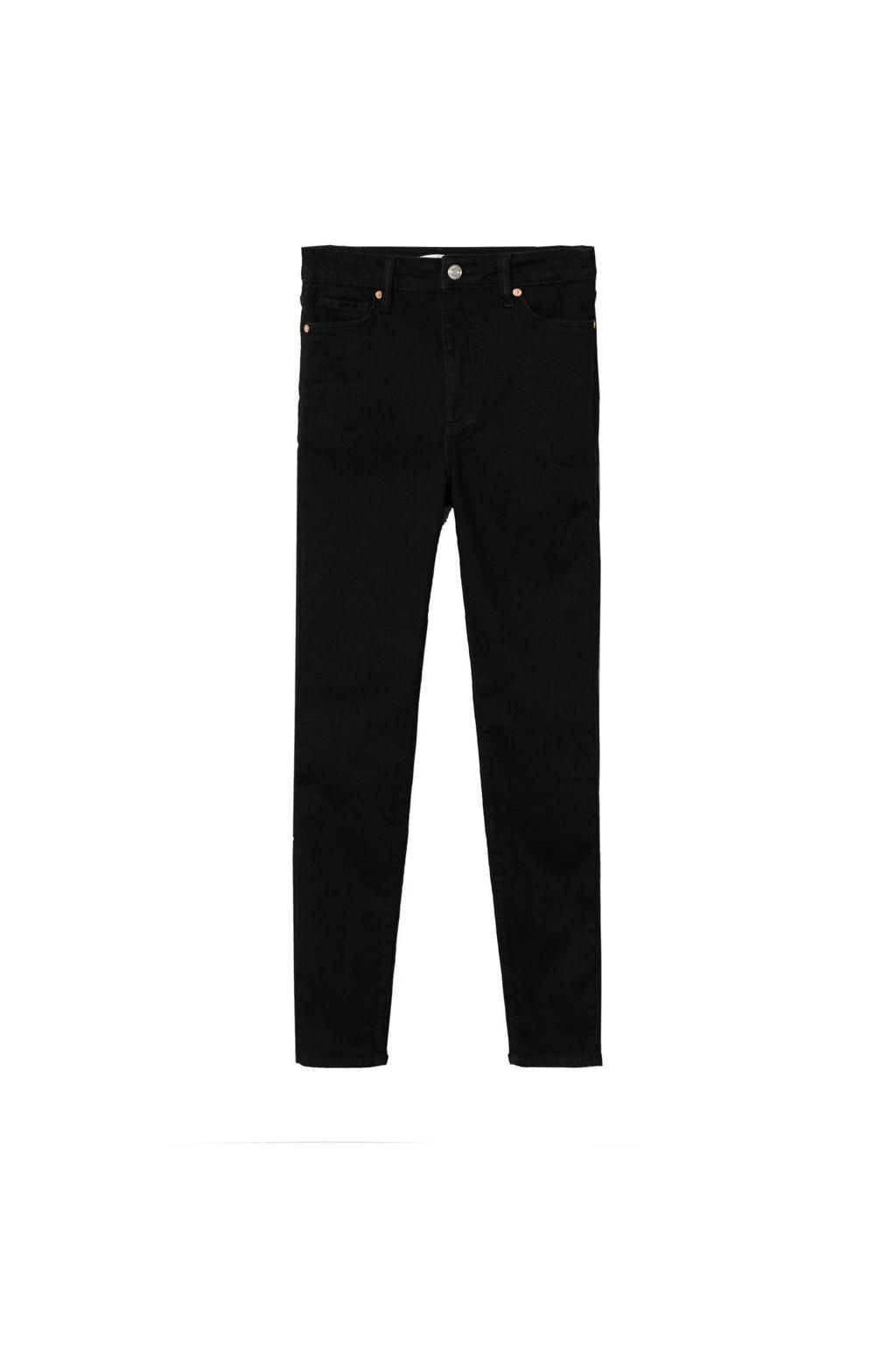 Mango high waist skinny jeans zwart wehkamp