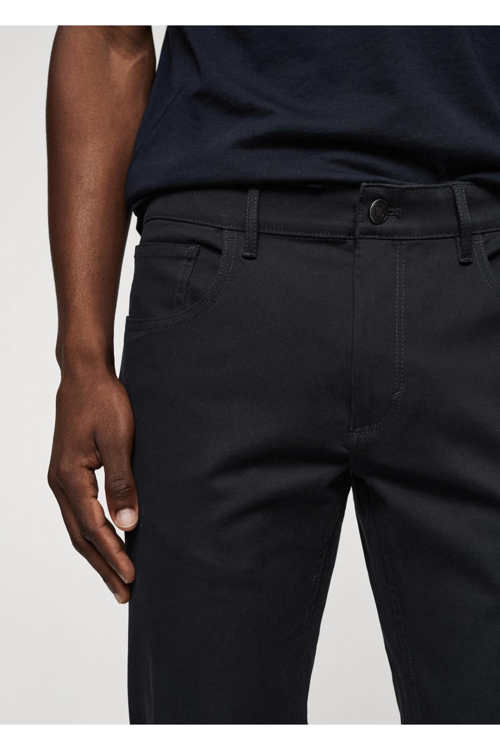 Mango Man slim fit pantalon marine blauw | wehkamp