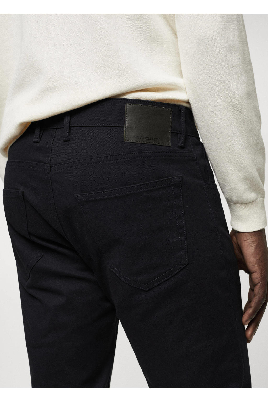 Mango Man slim fit pantalon marine blauw | wehkamp