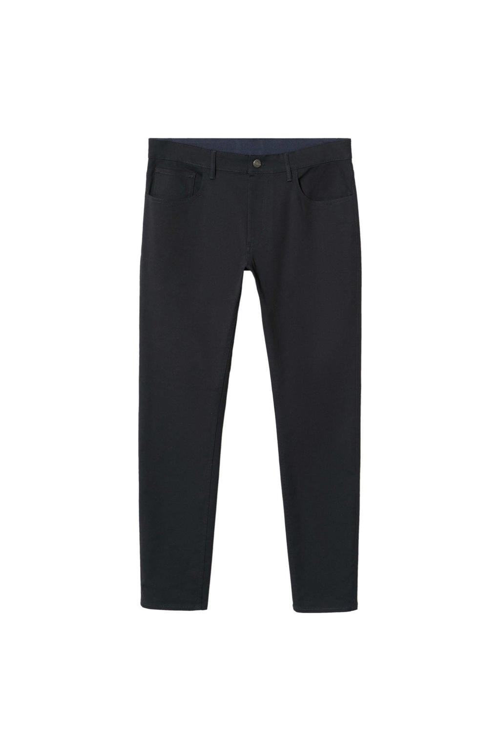 Mango Man slim fit pantalon marine blauw | wehkamp