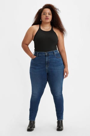 721 high waist skinny jeans dark indigo worn in