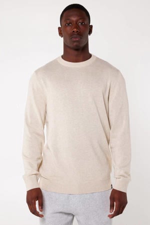 trui fijn gebreid beige